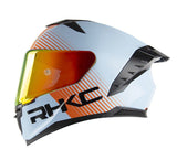 White, Orange & Black Motorcycle Helmet at KingsMotorcycleFairings.com