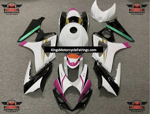 Suzuki GSXR1000 (2007-2008) White, Black, Pink, Gold, Gray, Green & Orange Fairings