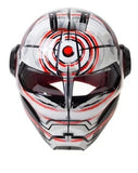 White, Black and Red Bullseye Iron Man Full Face Modular Motorcycle Helmet is brought to you by KingsMotorcycleFairings.com