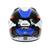 The White, Black, Red & Blue HNJ Full-Face Motorcycle Helmet is brought to you by KingsMotorcycleFairings.com