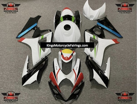 Suzuki GSXR1000 (2007-2008) White, Black, Red, Green, Gray, Blue & Yellow Fairings