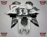 White, Black, Silver and Red Fairing Kit for a 2011, 2012, 2013, 2014, 2015, 2016, 2017, 2018, 2019, 2020 & 2021 Suzuki GSX-R750 motorcycle