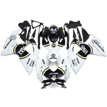 White, Black and Gold Lucky Strike Fairing Kit for a 2008, 2009, & 2010 Suzuki GSX-R600 motorcycle