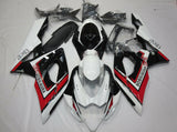 White, Black and Red Yoshimura Fairing Kit for a 2005 & 2006 Suzuki GSX-R1000 motorcycle
