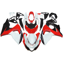 White, Black and Red Fairing Kit for a 2009, 2010, 2011, 2012, 2013, 2014, 2015 & 2016 Suzuki GSX-R1000 motorcycle