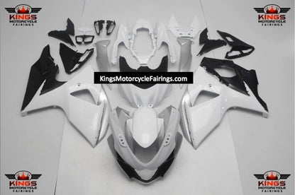 Suzuki GSXR1000 (2009-2016) White, Black & Silver Fairings