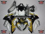 White, Black and Yellow Fairing Kit for a 2015 and 2016 BMW S1000RR motorcycle