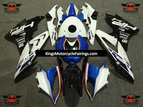 BMW S1000RR (2017-2018) White, Blue, Black & Red HP Fairings