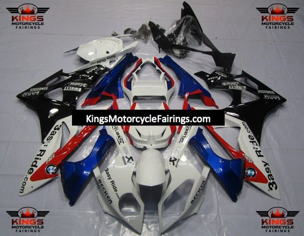 BMW S1000RR (2009-2014) White, Blue, Red & Black Easy Ride Fairings