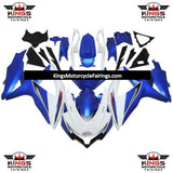 Suzuki GSXR750 (2008-2010) White, Blue, Silver, Red & Black Fairings