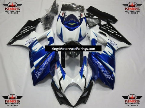 Suzuki GSXR1000 (2007-2008) White, Blue & Black Alstare Corona Fairings