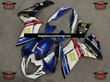 Suzuki GSXR600 (2011-2023) White, Blue & Black Rockstar Fairings at KingsMotorcycleFairings.com