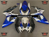 White, Blue and Black Tribal Corona Fairing Kit for a 2006 & 2007 Suzuki GSX-R600 motorcycle