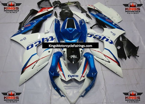 Suzuki GSXR1000 (2005-2006) White, Blue & Red Tyco Fairings