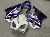 White, Blue and Red Fairing Kit for a 2001, 2002, 2003 Honda CBR600F4i motorcycle