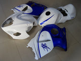 White, Blue and Silver Fairing Kit for a 1999, 2000, 2001, 2002, 2003, 2004, 2005, 2006, & 2007 Suzuki GSX-R1300 Hayabusa motorcycle