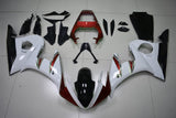 White, Candy Red and Black Fairing Kit for a 2003 & 2004 Yamaha YZF-R6 motorcycle