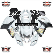 Suzuki GSXR1300 Hayabusa (2008-2019) White, Dark Silver & Gold Fairings