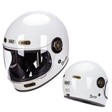 White & Gold Beasley Motorcycle Helmet from KingsMotorcycleFairings.com