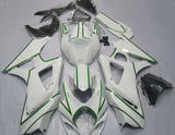 White, Green and Black Pinstriped Fairing Kit for a 2007 & 2008 Suzuki GSX-R1000 motorcycle