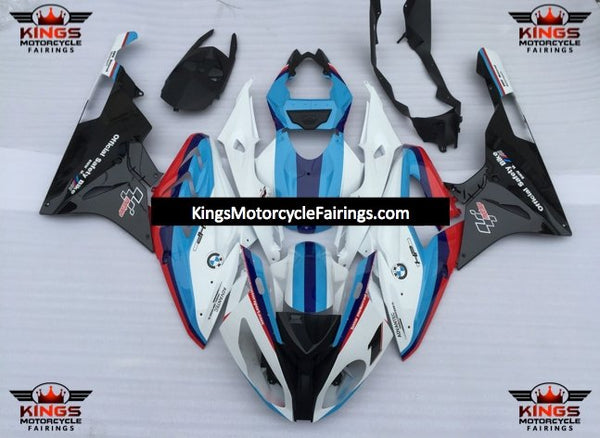 BMW S1000RR (2017-2018) White, Light Blue, Black, Red & Blue Fairings