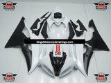 White, Matte Black and Red 58 Fairing Kit for a 2008, 2009, 2010, 2011, 2012, 2013, 2014, 2015 & 2016 Yamaha YZF-R6 motorcycle