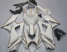 White, Orange and Black Pinstriped Fairing Kit for a 2007 & 2008 Suzuki GSX-R1000 motorcycle
