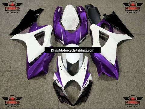 Suzuki GSXR1000 (2007-2008) White, Purple & Black Fairings