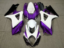 White, Purple and Black Fairing Kit for a 2007 & 2008 Suzuki GSX-R1000 motorcycle