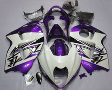 White, Purple and Black Fairing Kit for a 1999, 2000, 2001, 2002, 2003, 2004, 2005, 2006, & 2007 Suzuki GSX-R1300 Hayabusa motorcycle