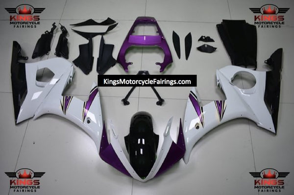 Yamaha YZF-R6 (2003-2004) White, Purple & Black Fairings