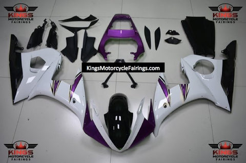 Yamaha YZF-R6 (2005) White, Purple & Black Fairings