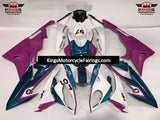 White, Purple and Blue Fairing Kit for a 2017 and 2018 BMW S1000RR motorcycle