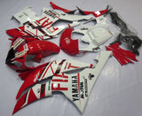 Red and White FIAT Fairing Kit for a 2008, 2009, 2010, 2011, 2012, 2013, 2014, 2015 & 2016 Yamaha YZF-R6 motorcycle