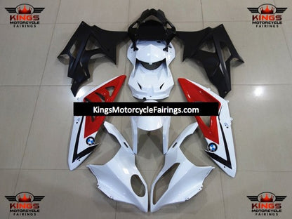 BMW S1000RR (2009-2014) White, Red, Black & Matte Black Fairings