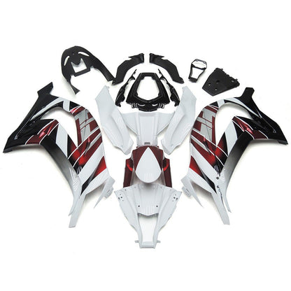White, Red, Black and Silver Fairing Kit for a 2016, 2017, 2018, 2019 & 2020 Kawasaki Ninja ZX-10R motorcycle