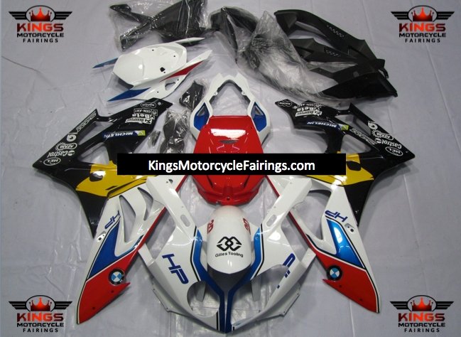 BMW S1000RR (2017-2018) White, Red, Blue, Yellow & Black HP Fairings