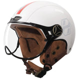 White, Red and Green Half Face Retro Space Motorcycle Helmet is brought to you by KingsMotorcycleFairings.com