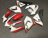 White, Red, Green and Black Fairing Kit for a 2004 & 2005 Kawasaki ZX-10R motorcycle