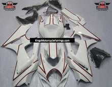 Suzuki GSXR1000 (2007-2008) White, Red & Black Pinstripe Fairings