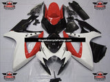 Suzuki GSXR750 (2006-2007) White, Red & Black Star Fairings