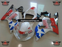Suzuki GSXR1000 (2000-2002) White, Red & Blue Star Barcode Fairings