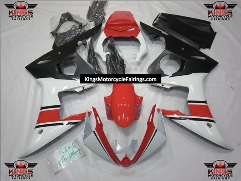 Yamaha YZF-R6 (2003-2004) White, Red & Matte Black Fairings