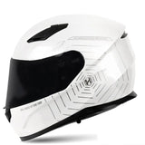 White and Silver Spider Web HNJ Full-Face Motorcycle Helmet is brought to you by KingsMotorcycleFairings.com