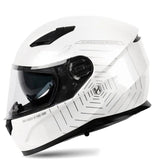 White and Silver Spider Web HNJ Full-Face Motorcycle Helmet is brought to you by KingsMotorcycleFairings.com