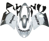 White, Silver and Black Repsol Fairing Kit for a 1996, 1997, 1998, 1999, 2000, 2001, 2002, 2003, 2004, 2005, 2006 & 2007 Honda CBR1100XX Super Blackbird motorcycle