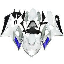 White, Silver, Blue and Black Fairing Kit for a 2005 & 2006 Suzuki GSX-R1000 motorcycle