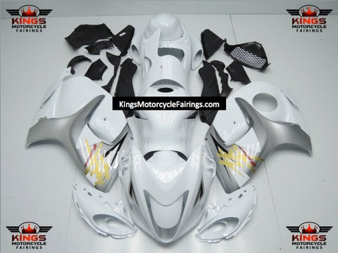 Suzuki GSXR1300 Hayabusa (2008-2019) White, Silver & Gold Fairings