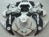 White and Black Jordan Fairing Kit for a 2005 Yamaha YZF-R6 motorcycle