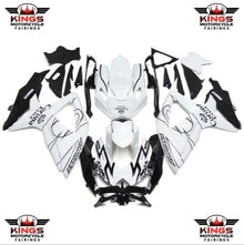 White and Black Tribal Corona Fairing Kit for a 2008, 2009, & 2010 Suzuki GSX-R600 motorcycle